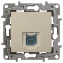672340. Legrand. Etika (Слоновая кость). Розетка телефонная под коннектор RJ11 встраиваемый монтаж