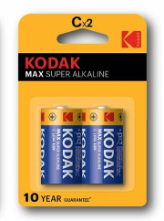Алкалиновые (суперщелочные) элементы питания (1 шт) LR14 MAX SUPER ALKALINE 1.5V. Kodak LR14 Kod Max