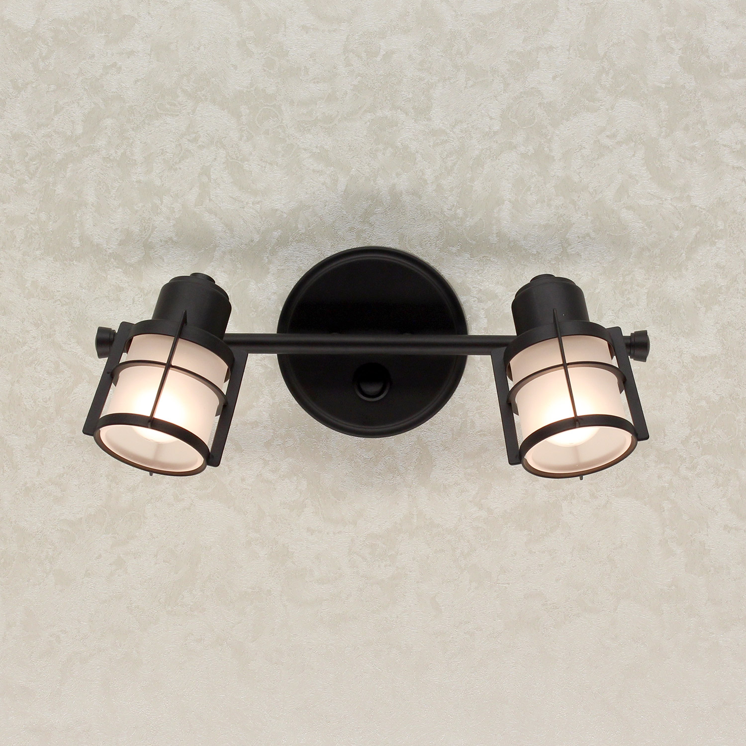 CL563521. CitiLux. Бра с выключателем на корпусе,Черный, белый.2*E14,60W,220V,IP20