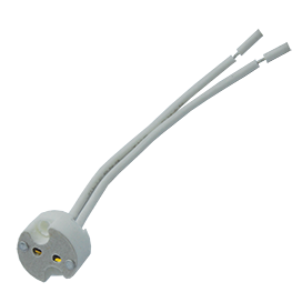 Патрон керамический  GU5.3 с проводами 2*8cm. Ecola AB53LWEAY