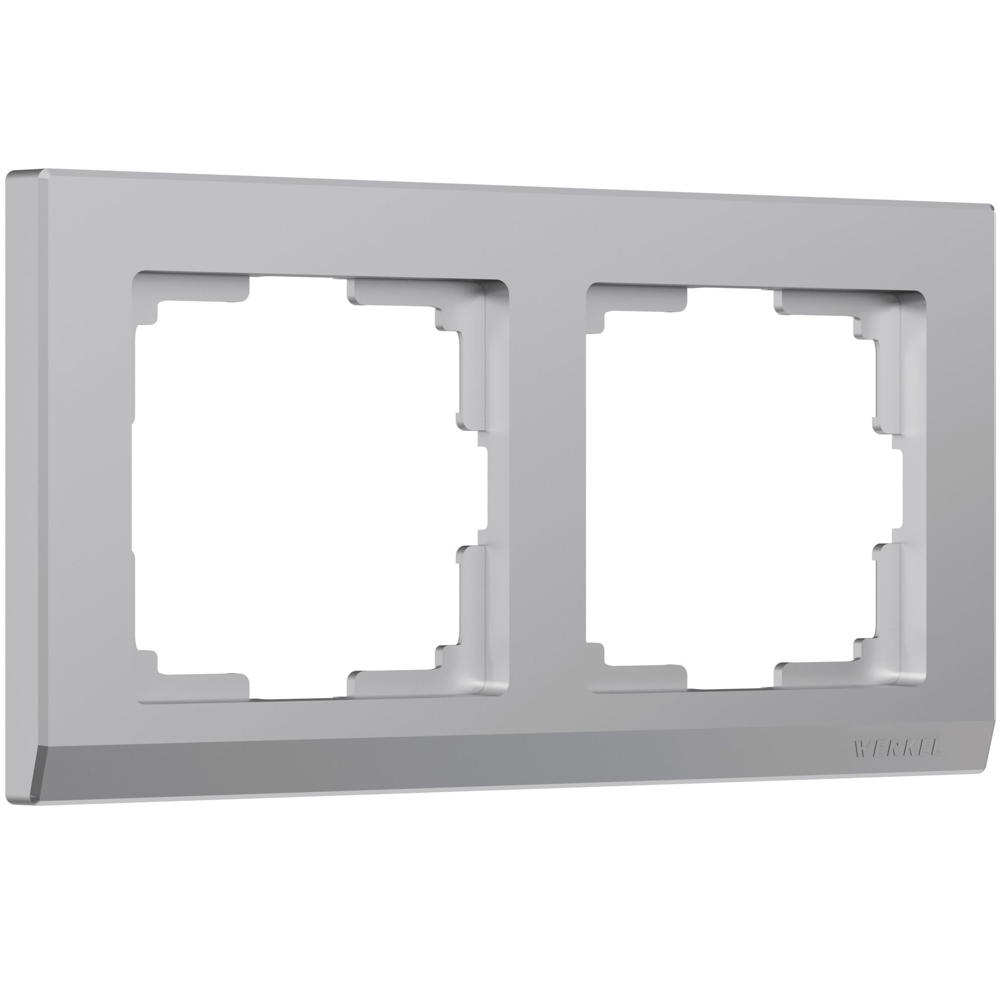 Рамка на 2-поста серебряный поликарбонат Werkel Stark W0021806