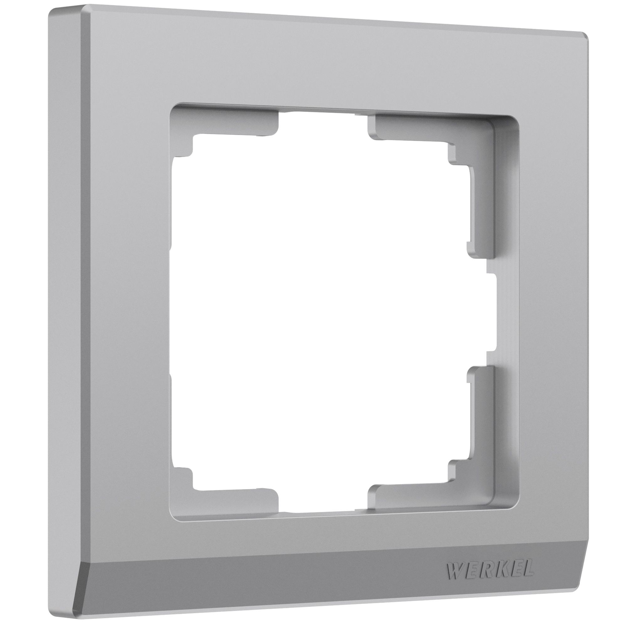 Рамка на 1-пост Серебряный Поликарбонат Werkel Stark W0011806