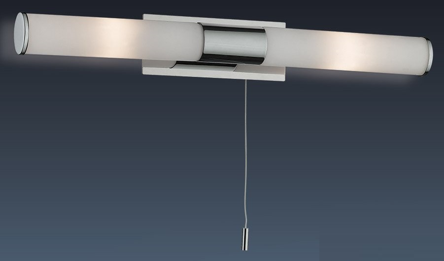 Влагозащищенный накладной светильник IP44 Хром, белый 2*G9 40W Odeon Light Vell  2139/2W