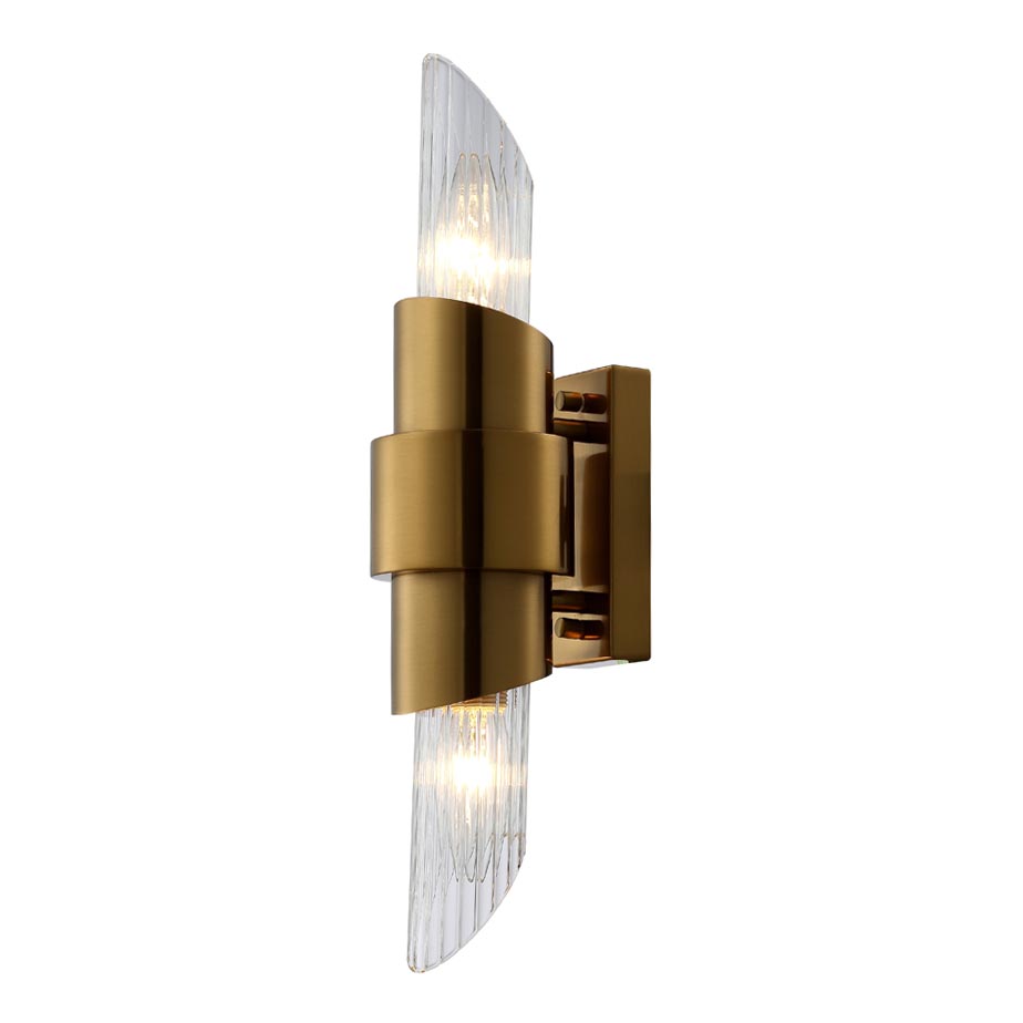 Бра, настенный светильник. Бронза, прозрачное стекло 2*E14 60W 220V. Crystal Lux JUSTO JUSTO AP2 BRA
