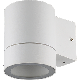Уличный настенный светильник IP65. Белый матовый. 1*GX53, 15W 220V Ecola FW53C1ECH