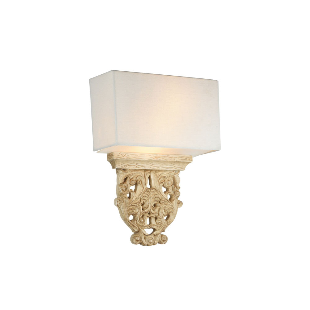 Бра. дуб антик выбеленный лен 2*E14 40W 220V. Maytoni Cipresso H034-WL-02-R