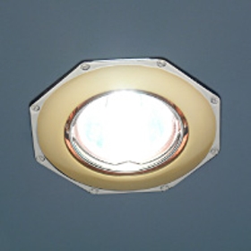 KL735 PG/N.Elektrostandard.Встраиваемый светильник MR16. Перламутровое золото, никель , восьмиугольн
