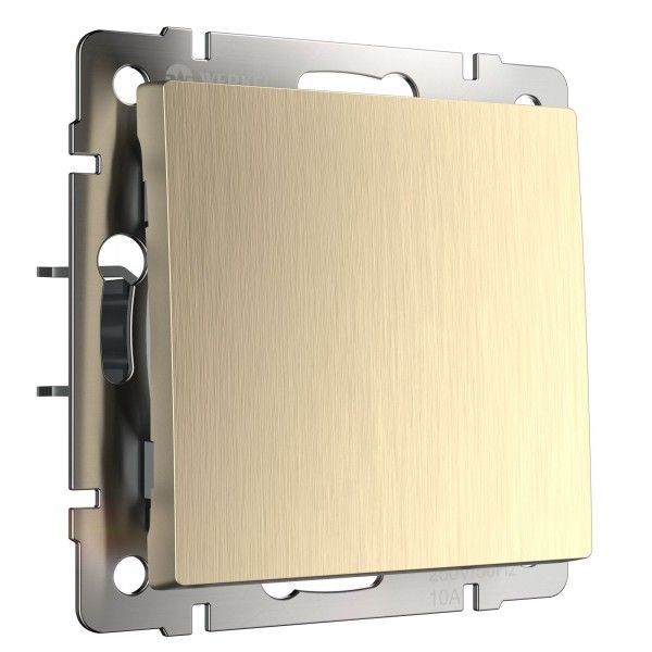 Выключатель 1-клавишный IP20 Шампань Рифленый. Шампань рифленый.Werkel. W1110010