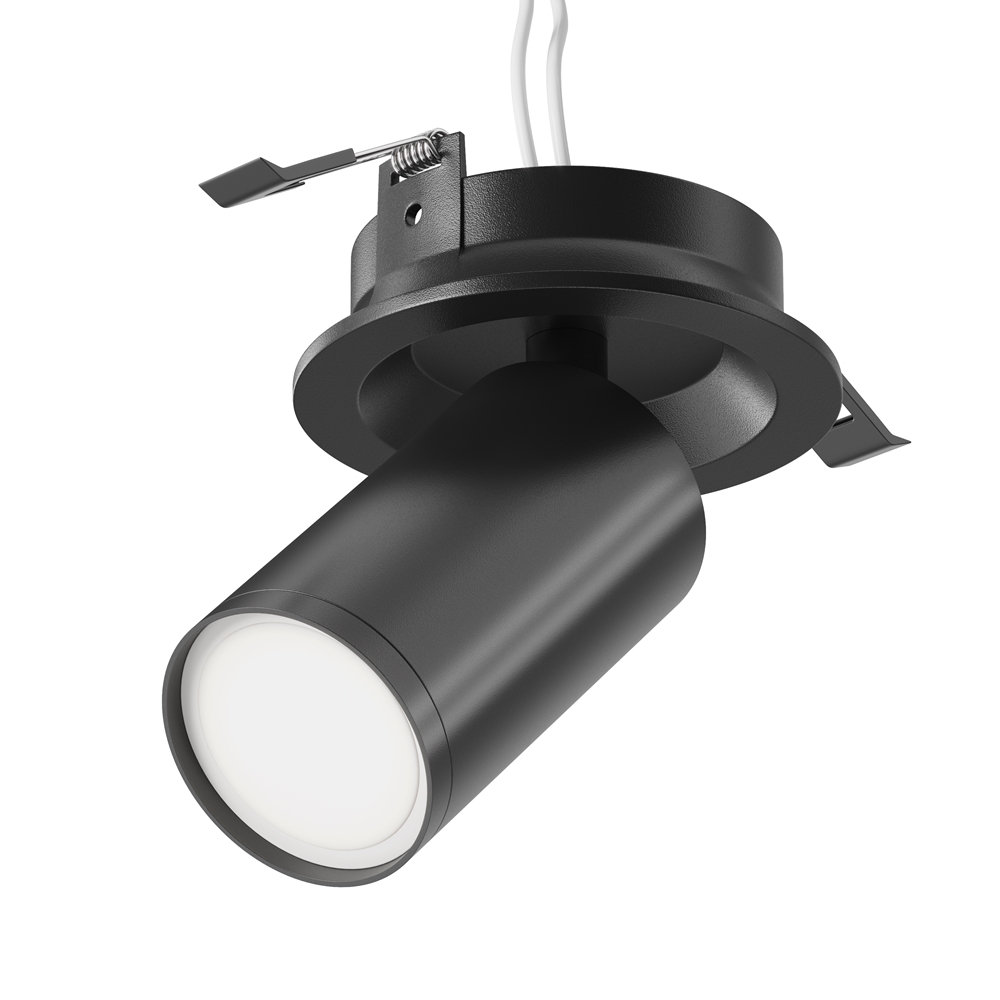 C048CL-U-1B. Maytoni. Встраиваемый светильник, 1*GU10, 50W, 220V. Черный