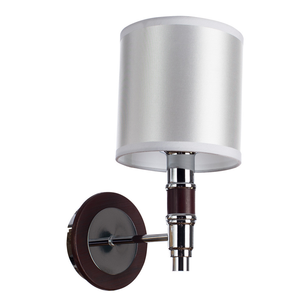 Бра, настенный светильник. Хром,коричневый 1*E14 40W 220V. Arte Lamp Circolo A9519AP-1BR