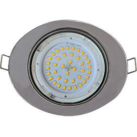 Встраиваемый светильник Эллипс 1*GX53 240V,. хром. Ecola FC53ELECB