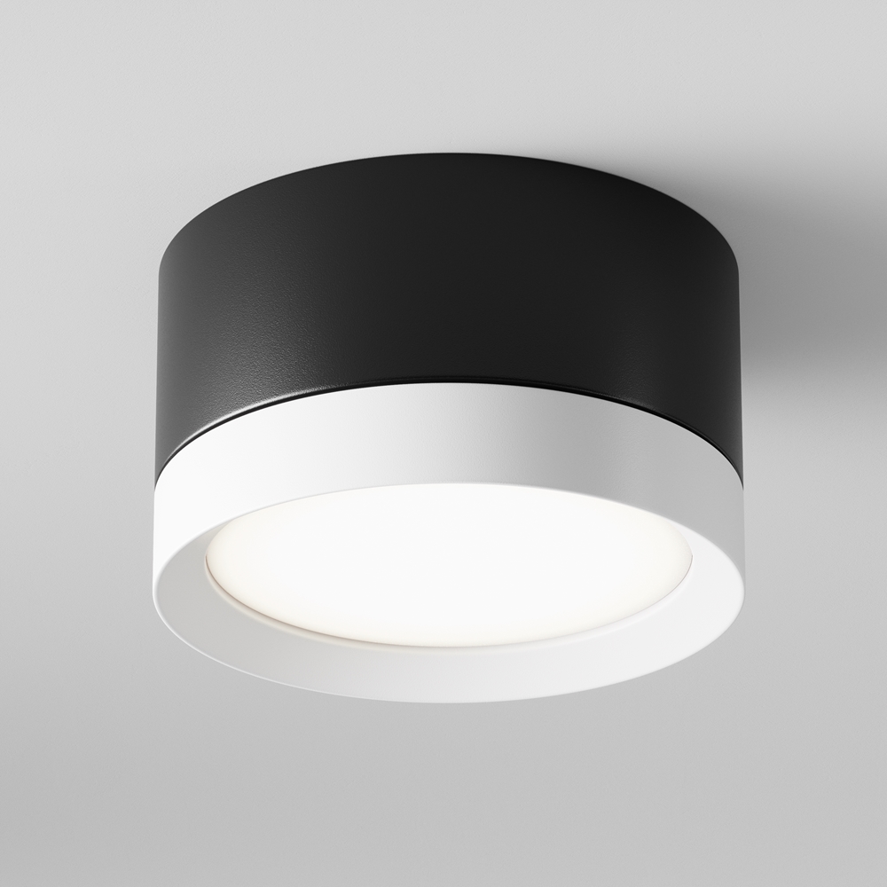 C086CL-GX53-SRD-BW Maytoni Потолочный светильник, 1*GX53 15W 220V IP20. Черный, белый