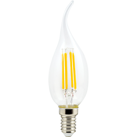 Светодиодная лампа "свеча на ветру" . E14, 6W, 220V, 4000K. Ecola N4UV60ELC