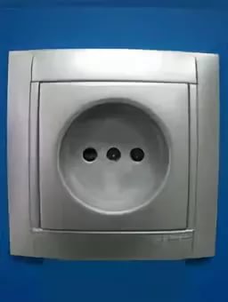 Simon Simon 34 Алюминий Розетка 2К без заземления, с защитными шторками IP31 250V Алюминий 10A 34444