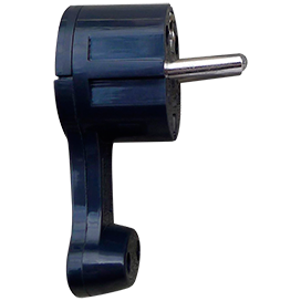 Вилка угловая плоская. 16A 250V. Ecola AEPL1BEAY