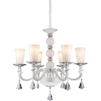 Люстра. 6*E14, 60W, 220V. Белый, хром Arte Lamp Versailles A3006LM-6WH.
