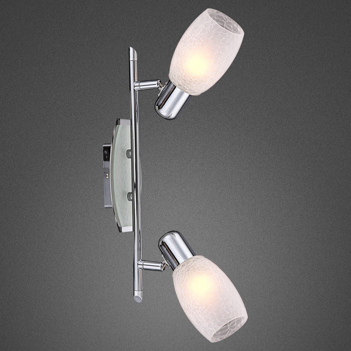 Настенно-потолочный светильник. Хром 2*E14 40W 220V. Globo Cyclone 54917-2