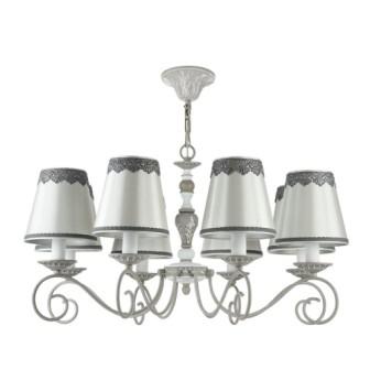 Люстра. 8*E27, 40W, 220V. Серый антик, белый Maytoni Bouquet ARM023-08-S.