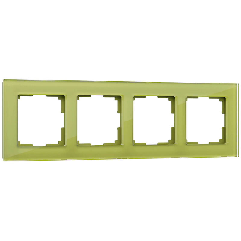 Рамка на 4 поста Фисташковый Стекло Werkel Favorit W0041116