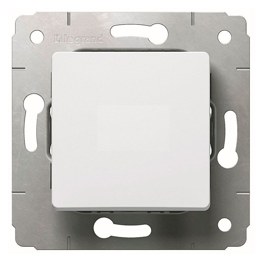 773657. Legrand. Cariva (Белый). Выключатель проходной 1-клавишный
