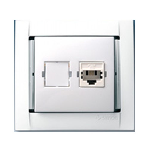 Simon Simon 34 Алюминий Розетка телефонная под коннектор RJ11 IP20 Алюминий 34480-33