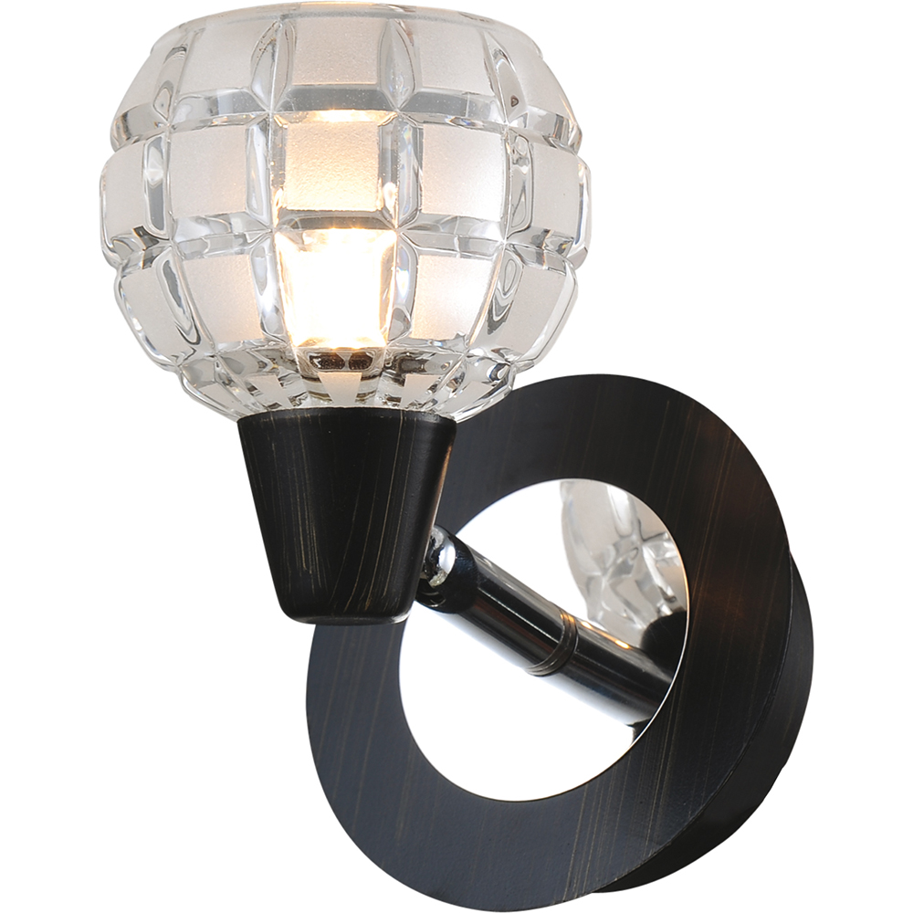 Бра. Венге/Хром 1*G9 40W 220V. Lussole Silandro LSL-8601-01