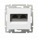 774231. Legrand. Valena (Белый). Розетка компьютерная под коннектор RJ-45, сдвоенная