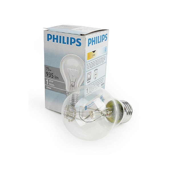 Лампа накаливания "ЛОН" . E27, 75, 220, Philips A55 A55 75W E27 CL 230V