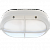 Влагозащищенный накладной светильник IP65. Белый. 2*GX53, 15W 220V Ecola Овал FW53LSECS