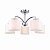 Люстра потолочная. 5*E14, 40W, 220V. Хром, белый F-promo 2199-5U.