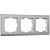Рамка на 3-поста серебряный поликарбонат Werkel Stark W0031806