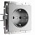 Розетка с заземлением IP20 16A Серебряный. Серебряный матовый. Werkel W1171065