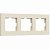 Рамка на 3-поста Айвори софт поликарбонат матовая поверхность. Werkel Slab  W0032962