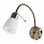 Бра. Настенный светильник с выключателем. Бронза, белый 1*E14 40W 220V. Arte Lamp LETTURA A7009AP-1A