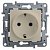 672322. Legrand. Etika (Слоновая кость). Розетка 2К+З с заземлением, со шторками, 16A, встраиваемый 