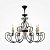 H631-PL-08-B. Maytoni. Люстра  8*E14  60W 220V. Черный, кремовый