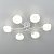 CL148160.CitiLux.Флорида. Люстра потолочная. 6*E14,60W,220V. Белый, бронзовая патина