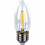 Светодиодная лампа филамент "Свеча" . E27, 7W, 230V, 2700K. Ecola N7QW70ELC