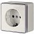 Розетка с заземлением IP20 16A Слоновая кость,хром. Werkel W5071003