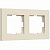 Рамка на 2-поста Айвори софт поликарбонат матовая поверхность. Werkel Slab  W0022962