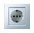 Розетка 2К+З с заземлением IP20 16A Белый. Simon 1590432-030
