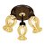 CL413131. CitiLux. Метафора.Светильник потолочный.Коричневый, стекло янтарное, 3*E14 60W 220V 20