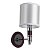 Бра, настенный светильник. Хром,коричневый 1*E14 40W 220V. Arte Lamp Circolo A9519AP-1BR