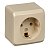 Розетка 2К+З с заземлением IP20 16A Слоновая кость. Systeme Electric 67462 PA16-003K
