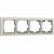 Рамка на 4 поста слоновая кость;хром поликарбонат Werkel Snabb  W0041903