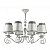 Люстра. 8*E27, 40W, 220V. Серый антик, белый Maytoni Bouquet ARM023-08-S.