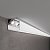 LL-2-ALP009.(a041814)Elektrostandard.Комплект квадратного алюминиевого профиля для LED ленты, наклад